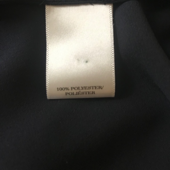 Ann Taylor Navy Flutter Sleeves Blouse with Pleats Size PS - Picture 9 of 9